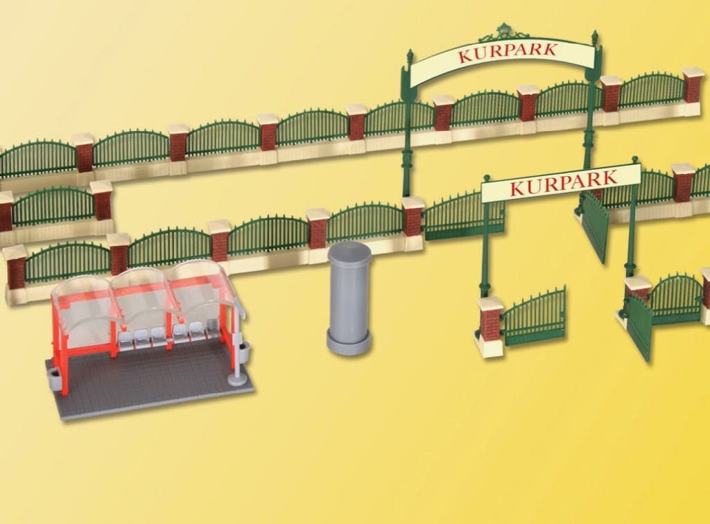 Kibri 38601 - Deko-Set Zaun für englischen Garten H0 1:87