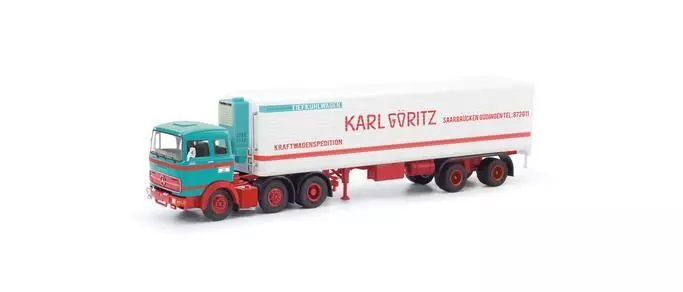 Herpa 87MBS026437 - Mercedes-Benz LPS 2032 Kühlkoffersattelzug Karl Göritz H0 1:87