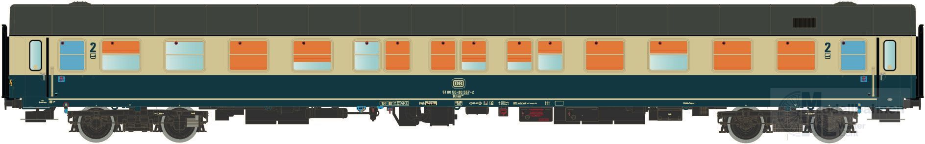 LS Models 46188AC - Liegewagen DB Ep.IV/V Bctm 257 Klotzbremse H0/WS
