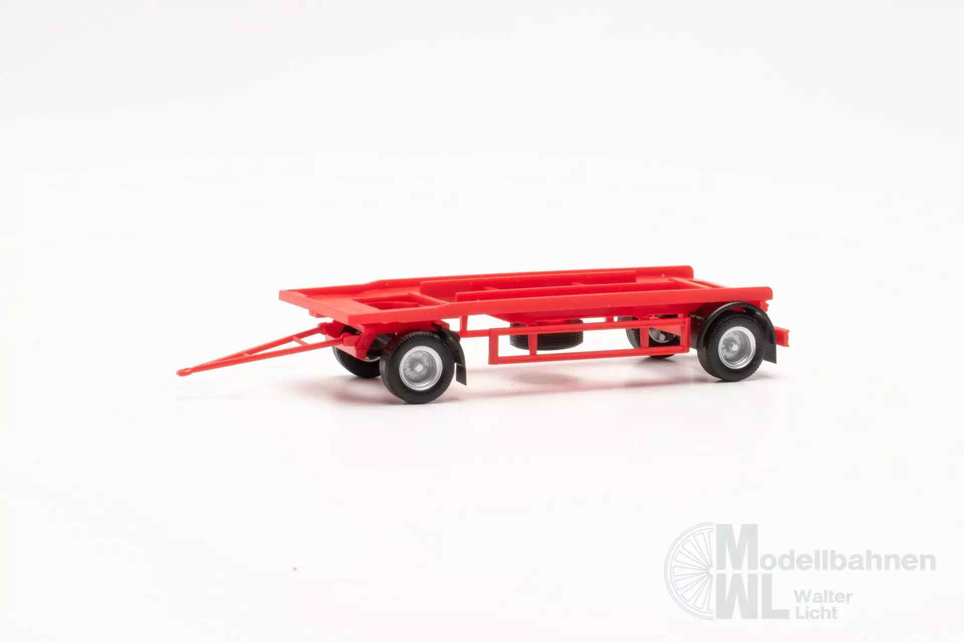Herpa 076289-002 - Anhänger für Abrollmulde solo rot 2-achs H0 1:87