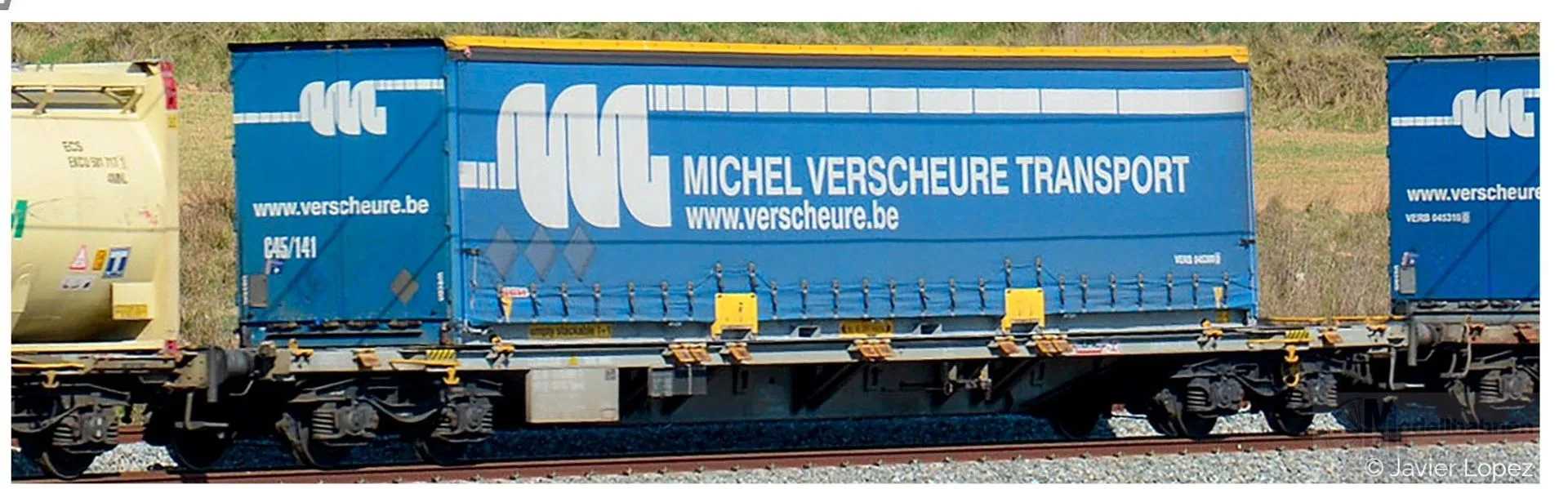 Sudexpress S4576096 - Container Tragwagen HUPAC Ep.VI Sgnss 60 Verscheure H0/GL