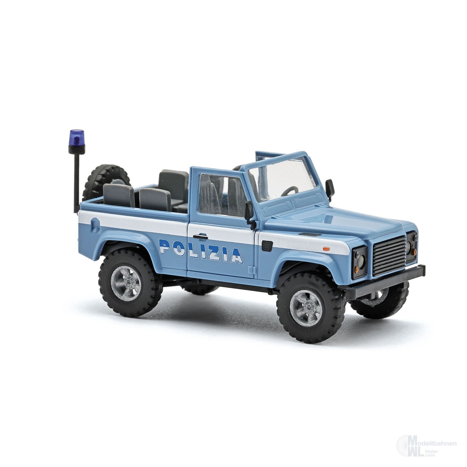 Busch 54397 - Land Rover Defender 90 Polizia Baujahr 1983 H0 1:87