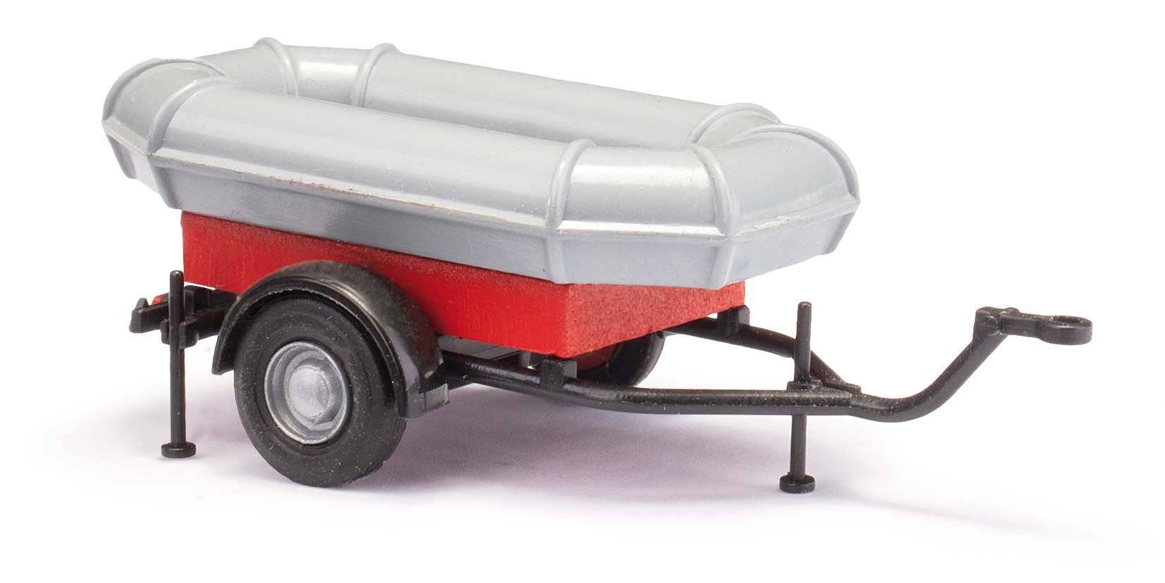 Busch 59969 - Feuerwehranhänger mit Schlauchboot H0 1:87