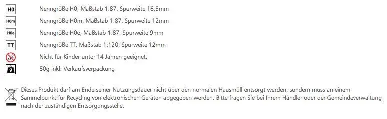 Tillig 66033 - Decoder mit Kabel und 6-poligem Stecker