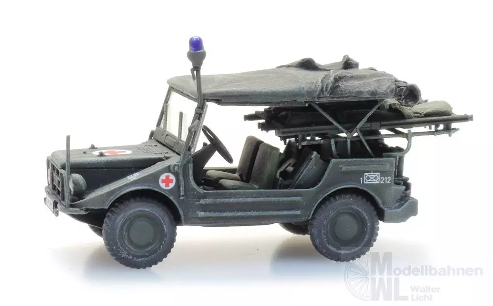 ARTITEC b.v. 6870446 - BRD DKW Munga F91/4 Oliv Sanität Fertigmodell H0 1:87