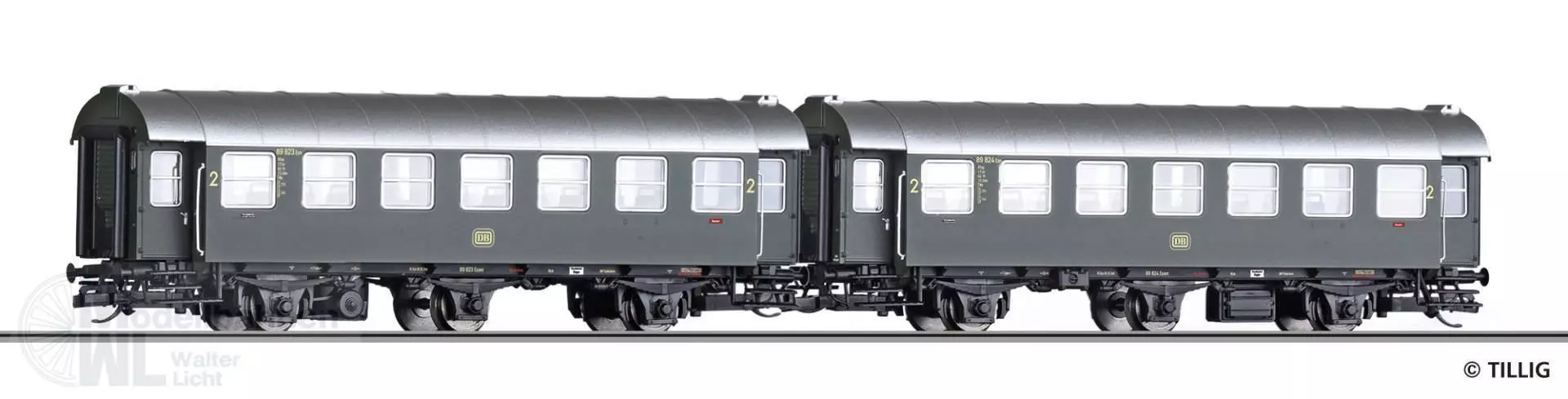 Tillig 01092 - Umbauwagen Set DB Ep.III 2.tlg. TT 1:120
