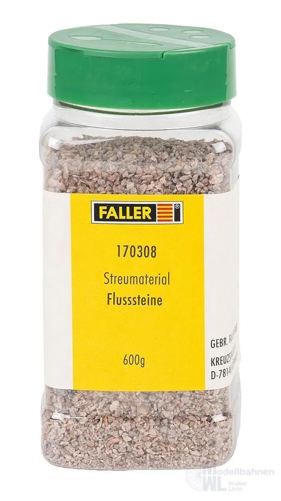 Faller 170308 - Streumaterial Flusssteine 600 g H0 1:87