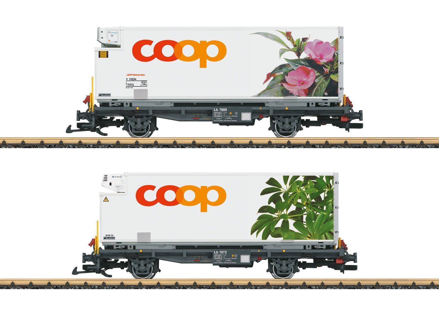 LGB 45885 - Containerwagen-Set Coop RhB Ep.VI 1:22,5