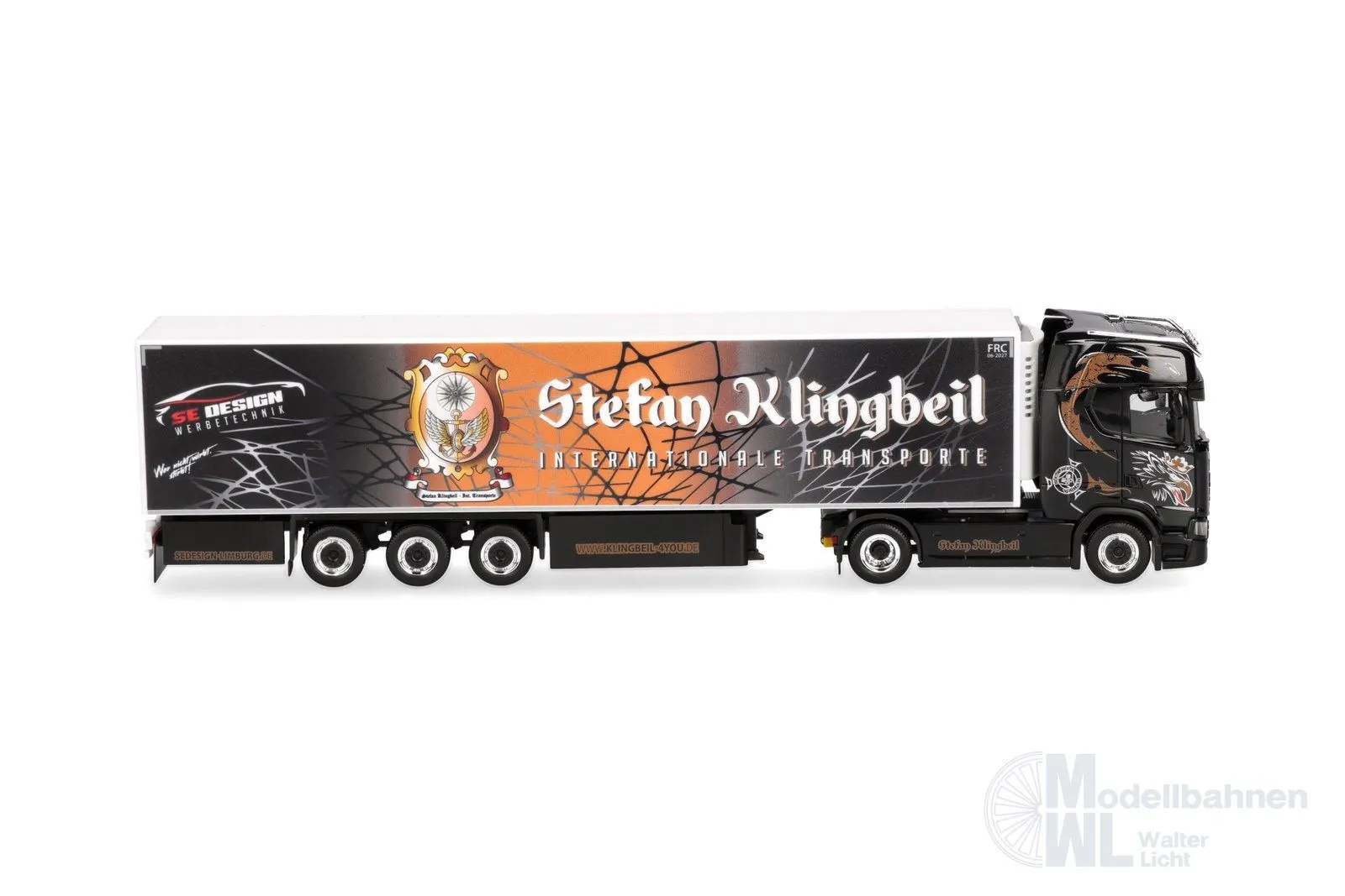 Herpa 321013 - Scania CS 20 HD Kühlkoffer-Sattelzug Klingbeil H0 1:87