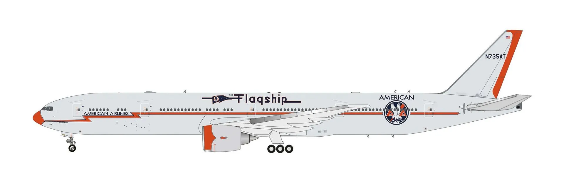 Herpa 574020 - Boeing 777-300ER AA FlagshipHeritage 1:200