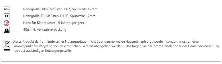 Tillig 83801 - Bettungsgleis-Entkupplungsgleis TT 1:120
