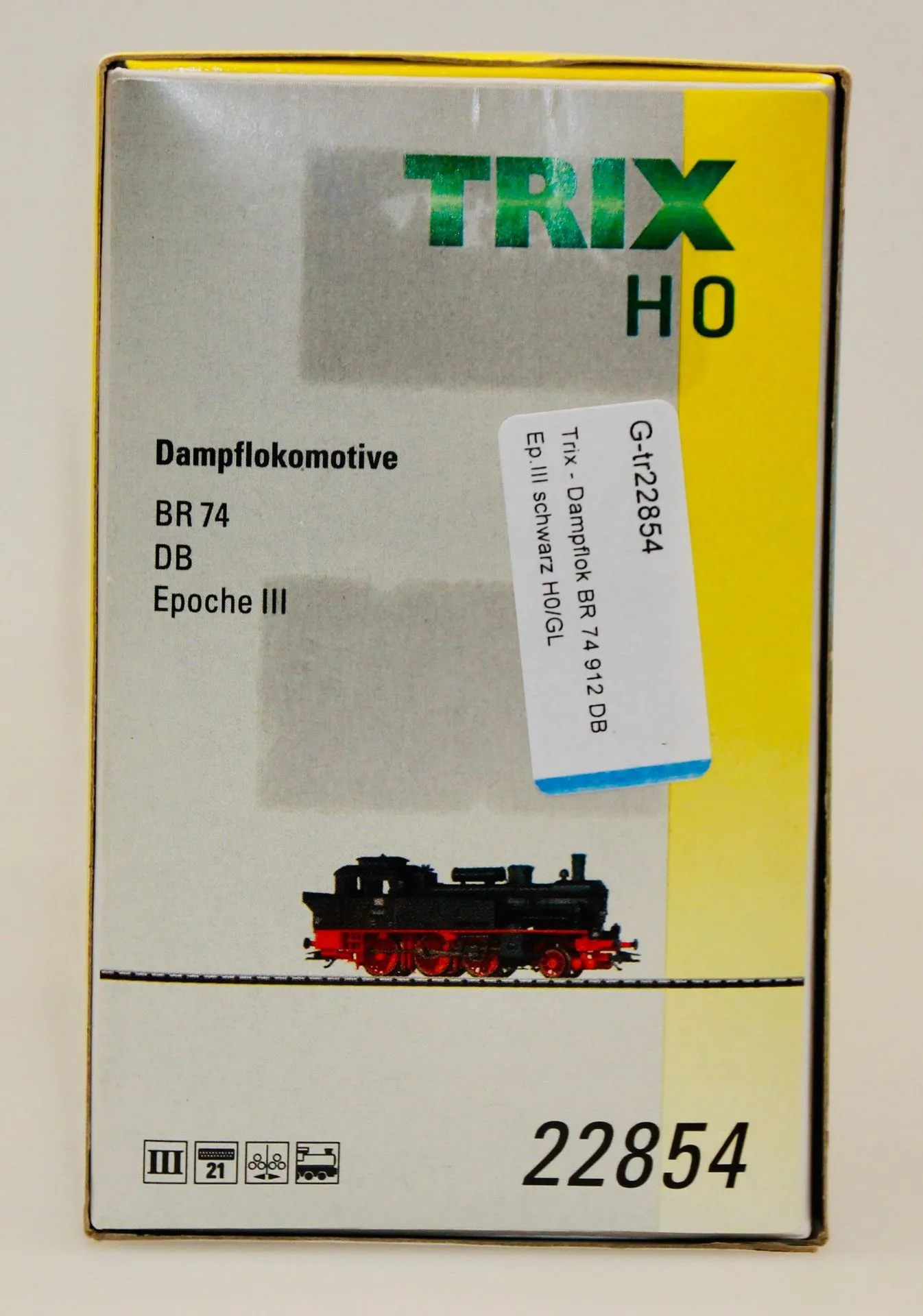 Trix 22854 - Trix - Dampflok BR 74 912 DB Ep.III schwarz H0/GL