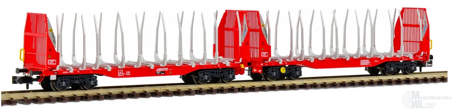 Sudexpress N657006 - Holztransportwagen Ibercargo Ep.VI Sggmrrs 90 rot N 1:160