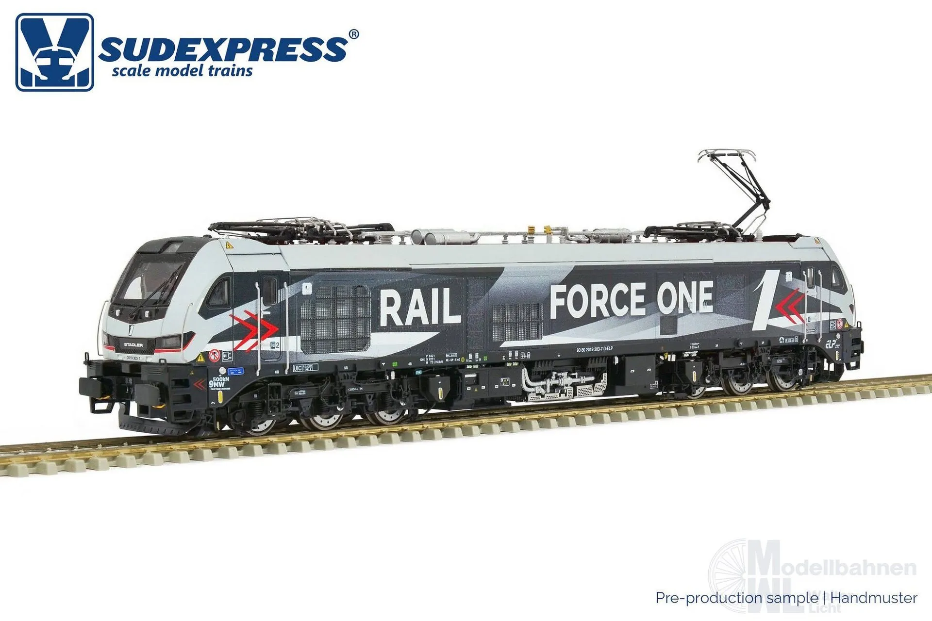 Sudexpress S0193038 - Zweikraftlok BR 2019 303-7 Euro 9000 Rail Force One Ep.VI H0/WS Sound