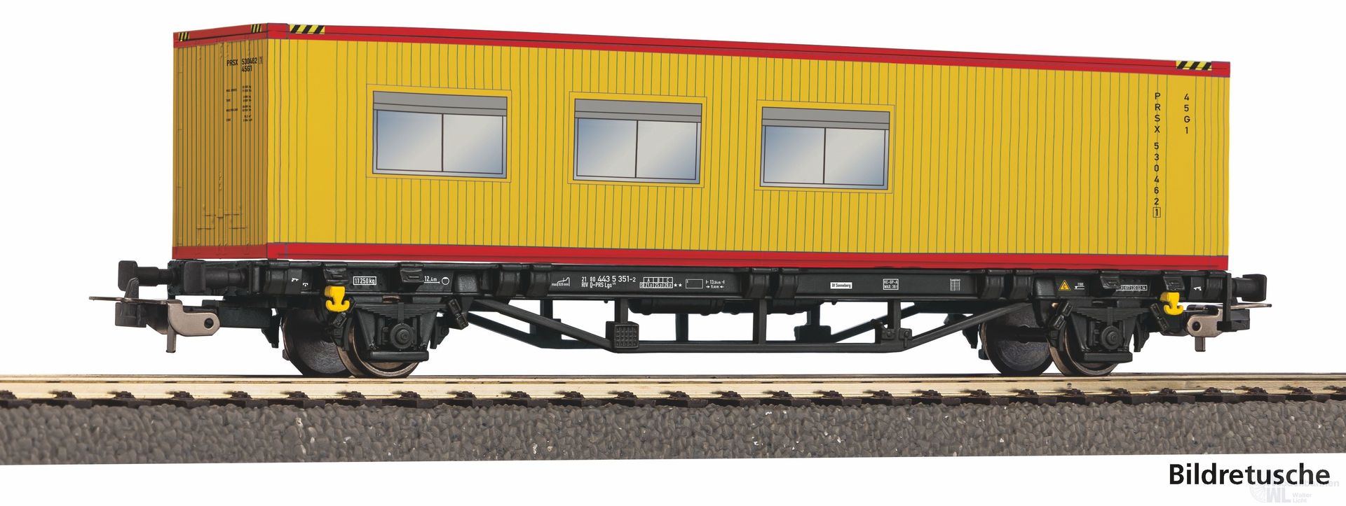 Containertragwagen Bahnbau AG Ep.VI H0 Gleichstrom Piko 27724 - Containertragwagen Bahnbau AG Ep.VI H0/GL