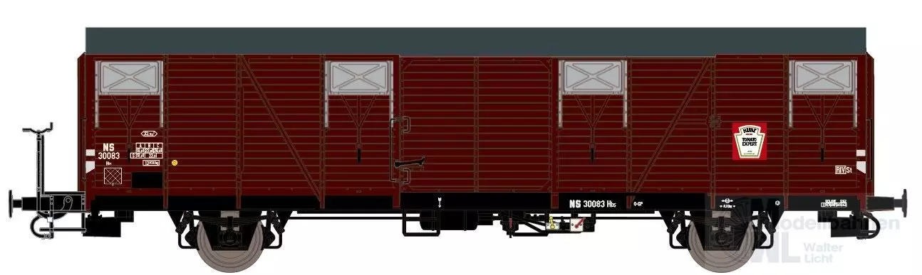 Exact Train 20255 - Güterwagen gedeckt NS Ep.III HBS mit HEINZ Plakat H0/GL
