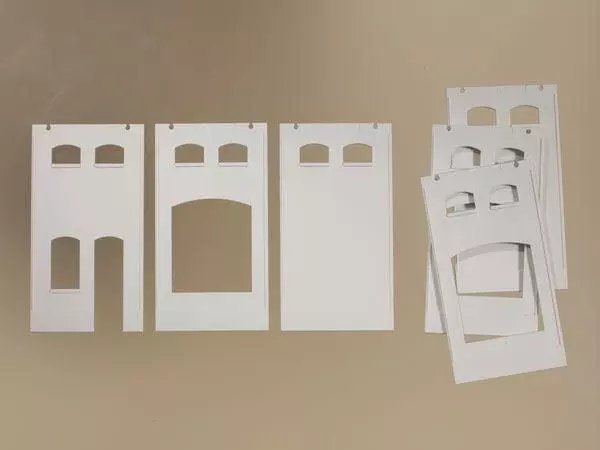 Auhagen 80719 - Wand 2410I, Wände 2410J, Wände 2410L geputzt H0 1:87