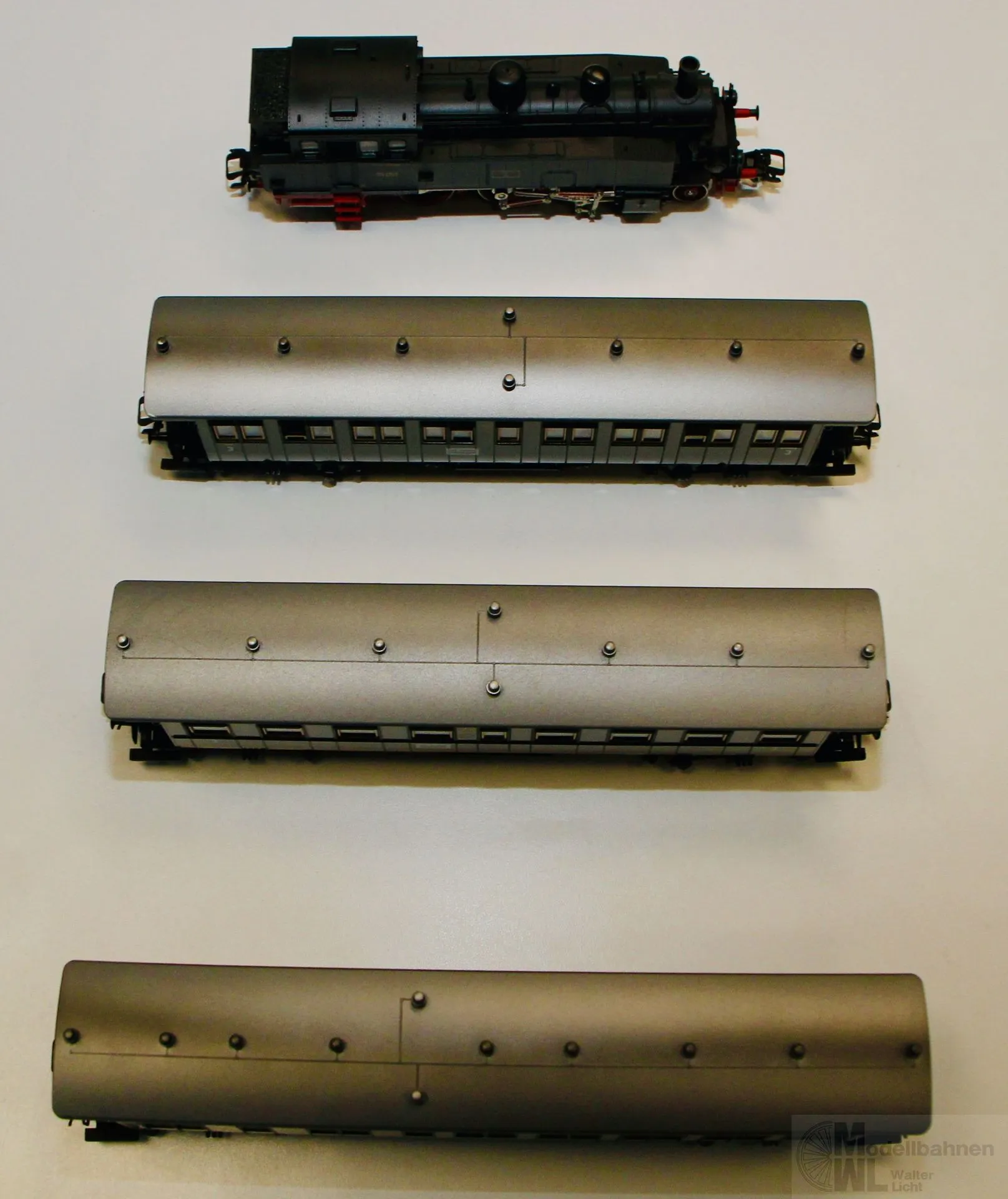 Märklin 2665 - MÄRKLIN - Personenzug DRG Ep.II Dampflok BR 75 057 und 3 Wagen H0/WS Digital