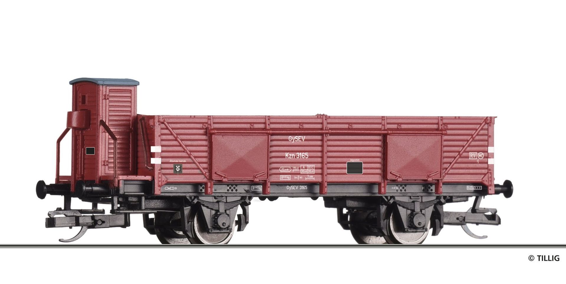 Tillig 17633 - Güterwagen offen GySEV Ep.III Kzn TT 1:120
