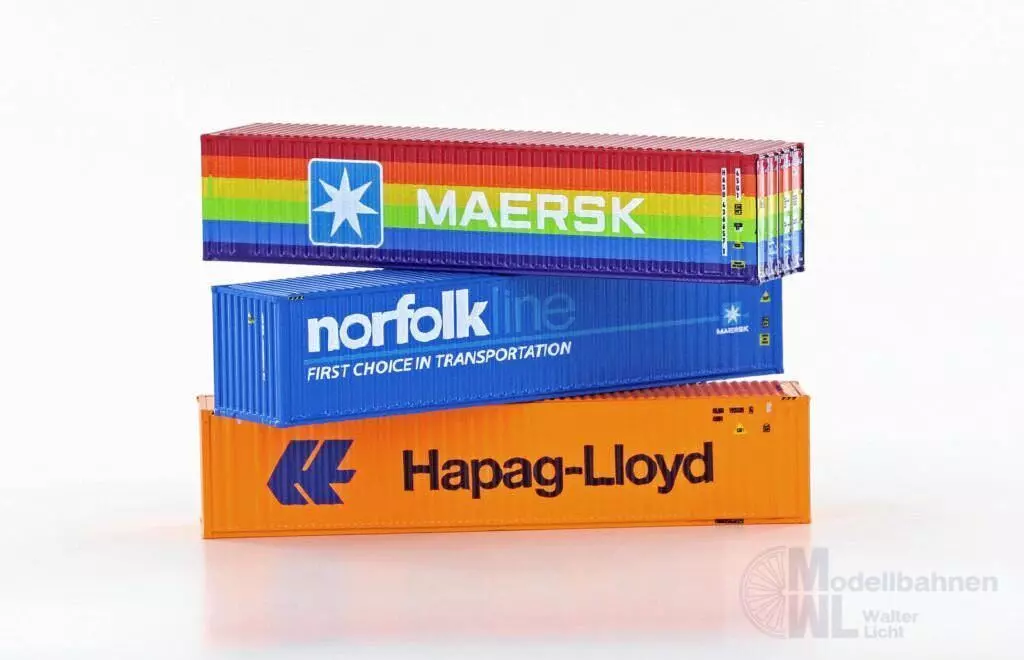 Hobbytrain 9013 - Container Set 3 Stck. 40ft N 1:160