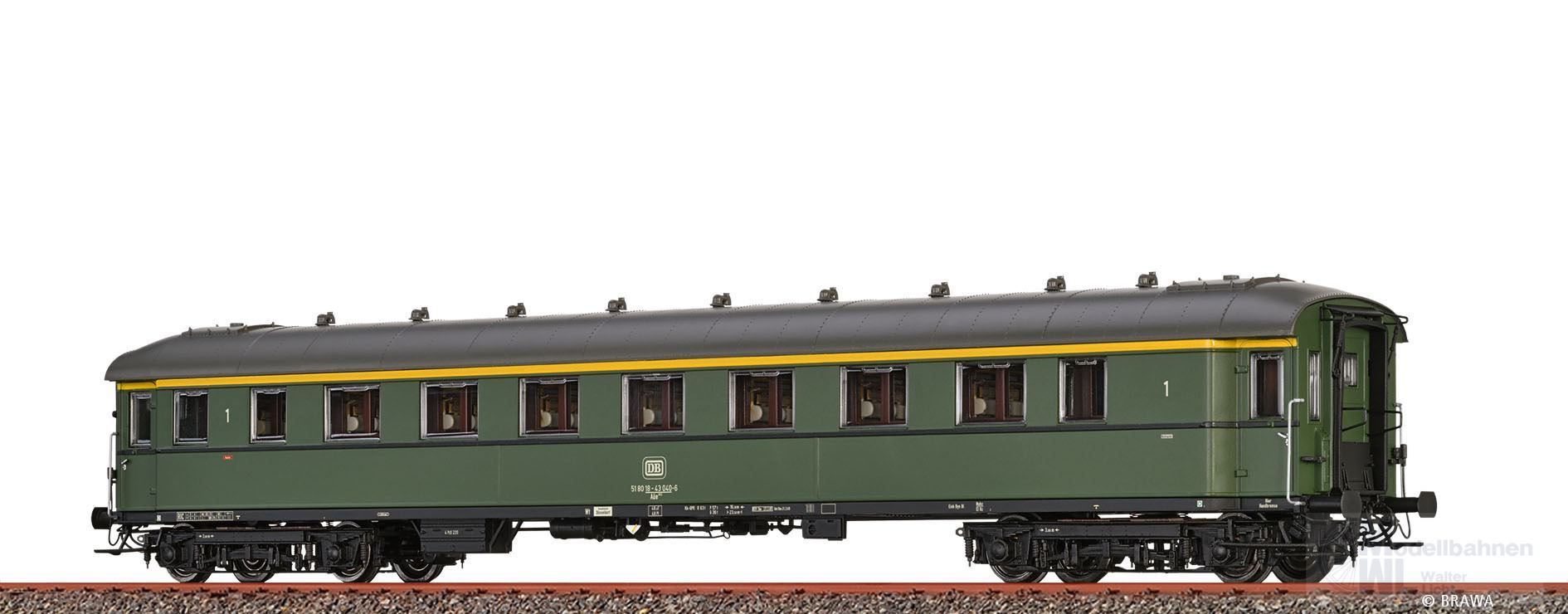 Brawa 46428 - Schnellzugwagen DB Ep.IV 1.KL. H0/GL Brawa 46428 - Schnellzugwagen DB Ep.IV 1.KL. H0/GL