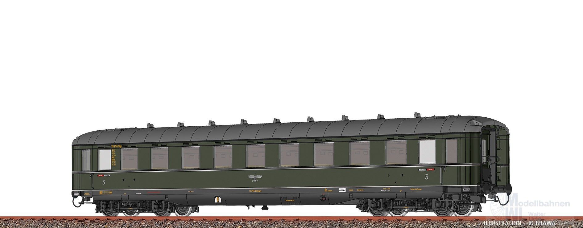 Brawa 51025 - Schürzenwagen DRG Ep.II C4i 19 255 Stg H0/GL BASIC