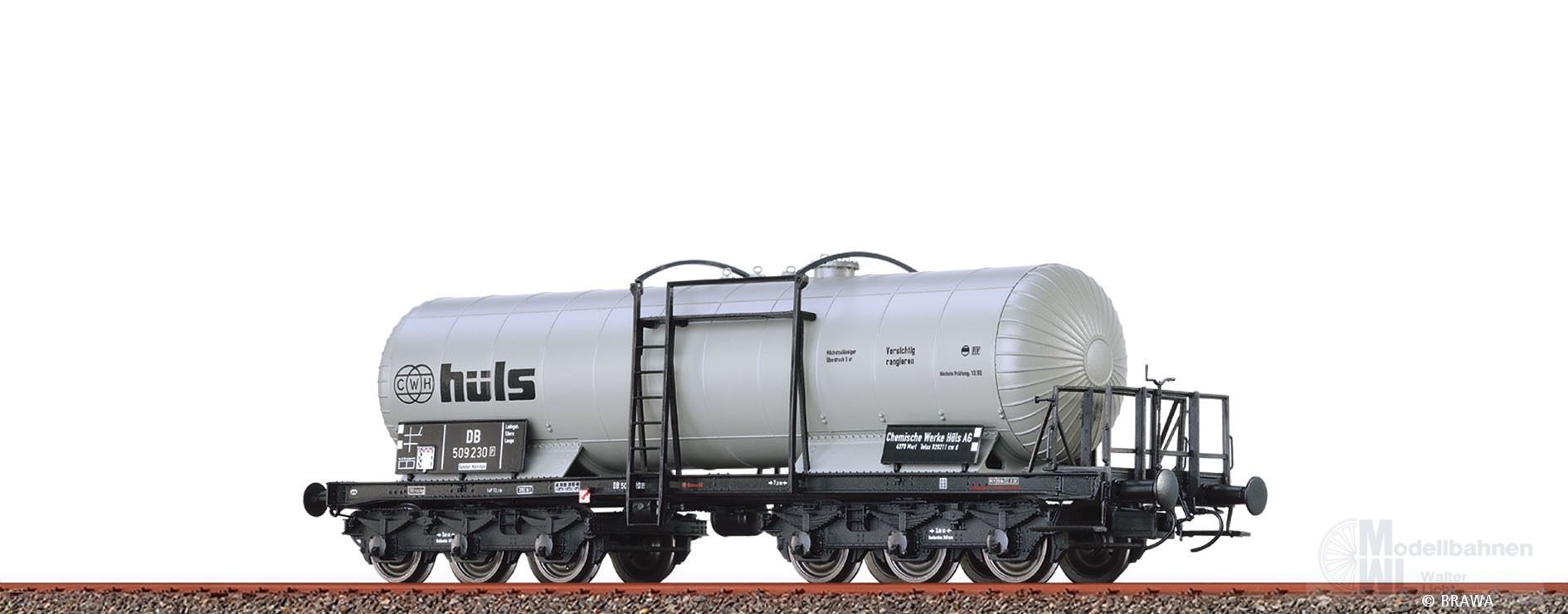 Brawa 58221 - Kesselwagen DB Ep.III 6-achsig ZZd Chemische Werke Hüls H0/GL