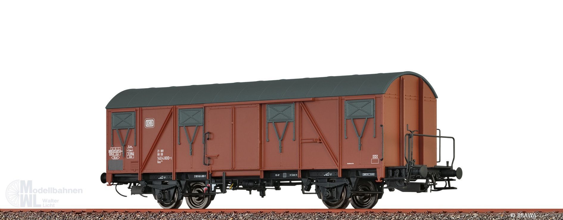 Brawa 47299 - Güterwagen ged. DB Ep.IV Gos245 21 80 140 4 800-1 H0/GL
