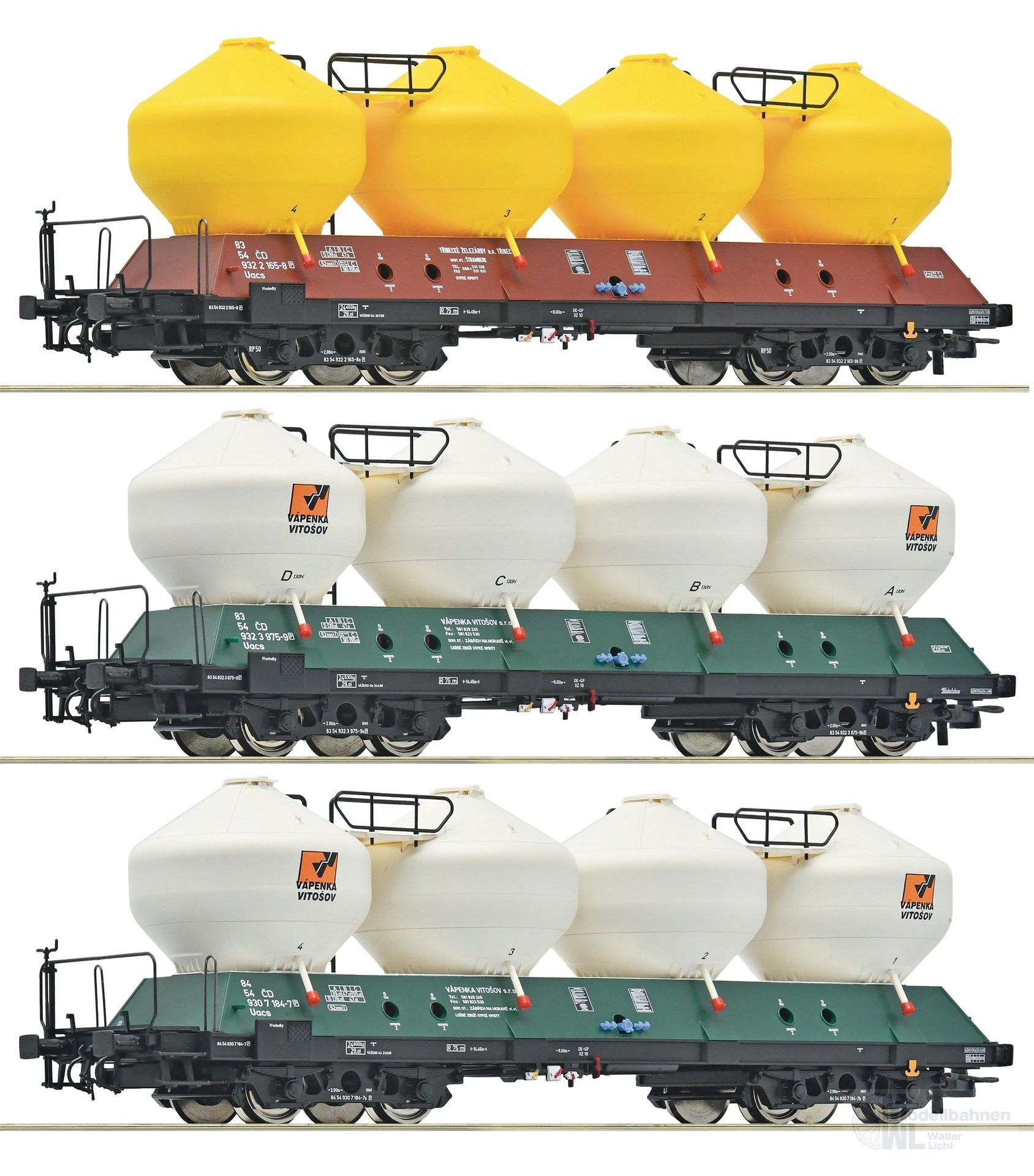Roco 6600180 - Silowagen Set CD Ep.VI 3.tlg. H0/GL Roco 6600180 - Silowagen Set CD Ep.VI 3.tlg. H0/GL