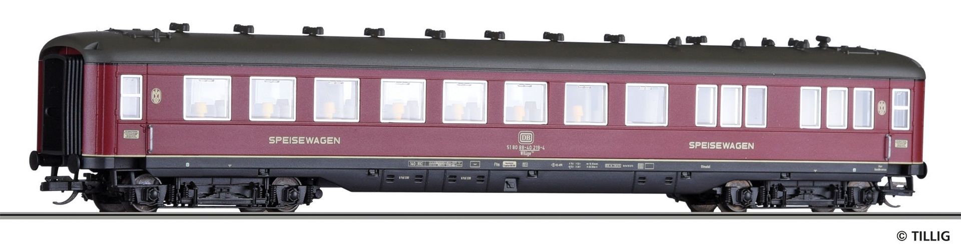 Tillig 16979 - Speisewagen DB Ep.IV WRüge 152 TT 1:120