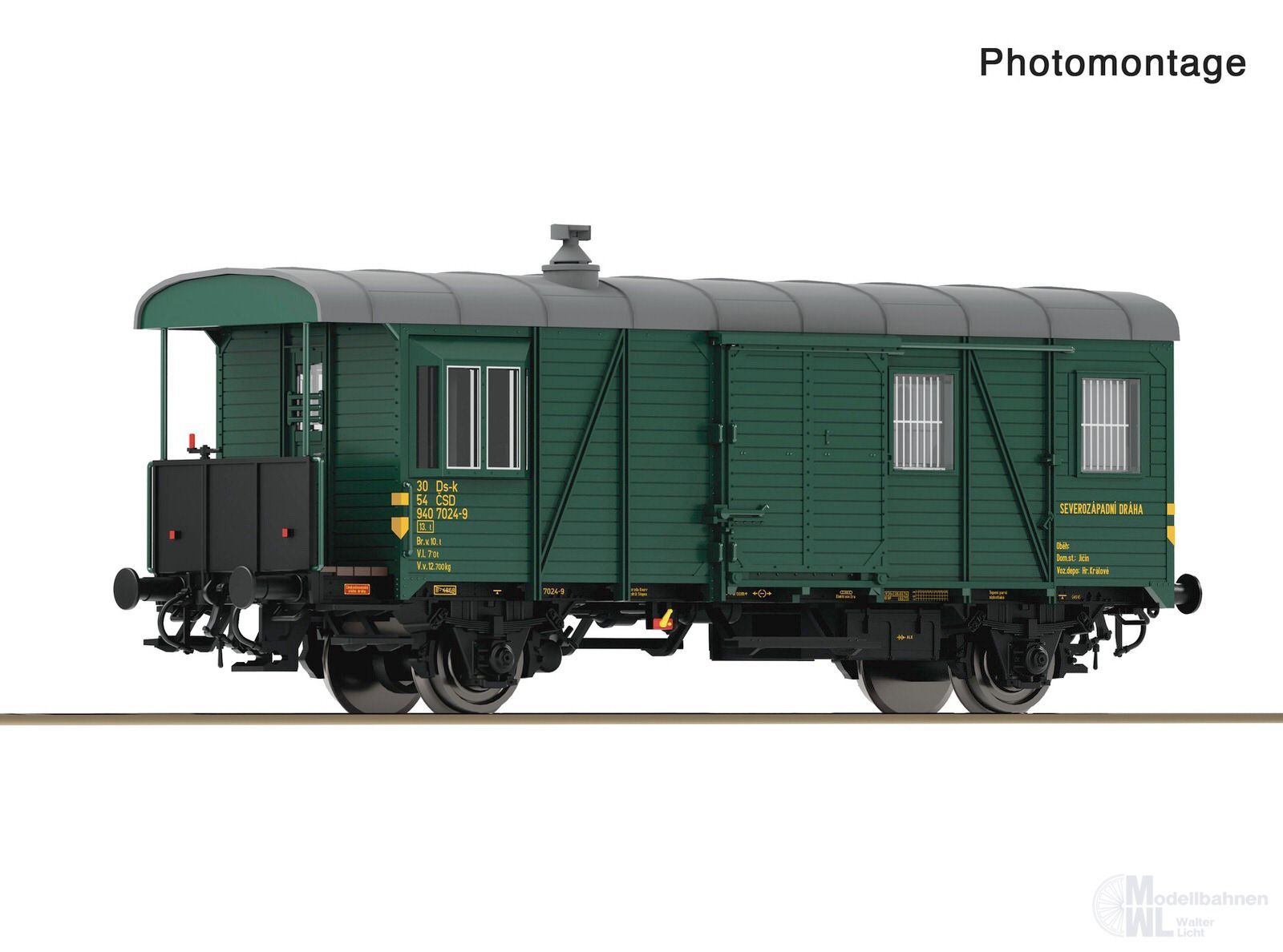 Roco 6680042 - Güterzugbegleitwagen CSD Ep.IV Ds-k TT 1:120