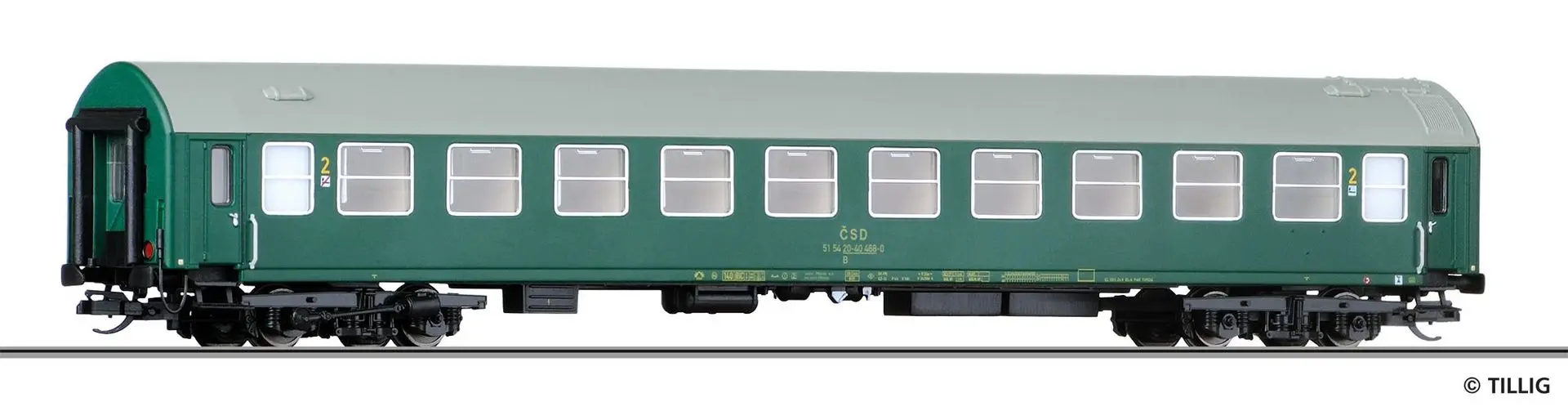 Tillig 16411 - Personenwagen CSD Ep.IV 2.Kl. Typ Y TT 1:120