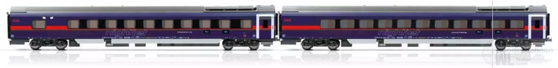 Jägerndorfer Modellbahn 72410 - Nachtzugwagen Set DANI ÖBB Nightjet Ep.VI 2.tlg. H0/GL HighEnd