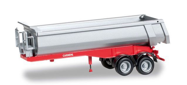 Herpa 076036-002 - Carnehl-Rundmulden-Auflieger 2 achs rot 1:87