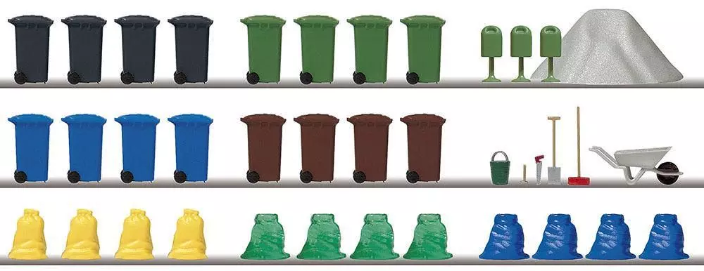 Busch 1136 - Müll-Set H0 1:87