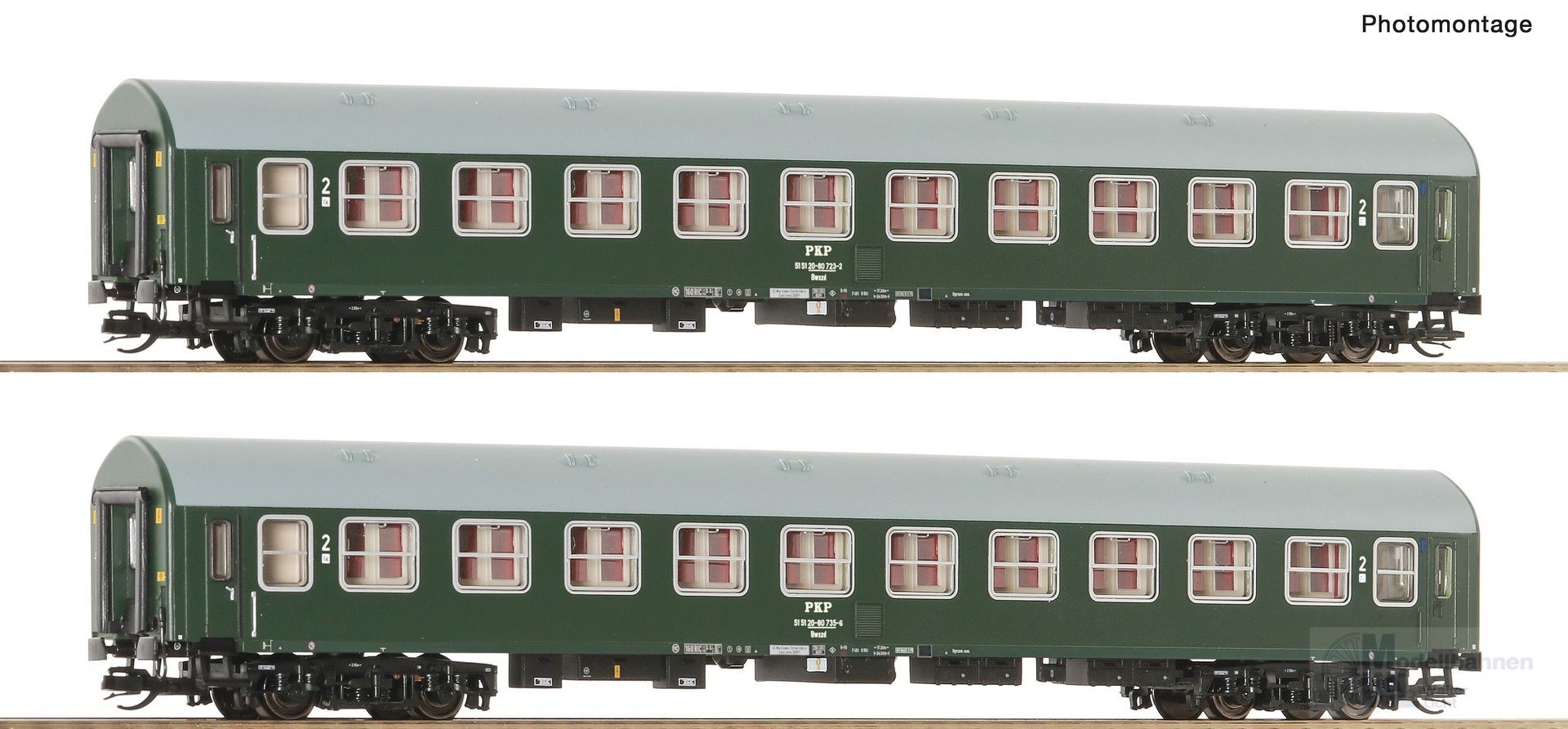 Roco 6280043 - Personenwagen Set PKP Ep.IV Y/B 70 2.tlg. TT 1:120 Roco 6280043 - Personenwagen Set PKP Ep.IV Y/B 70 2.tlg. TT 1:120
