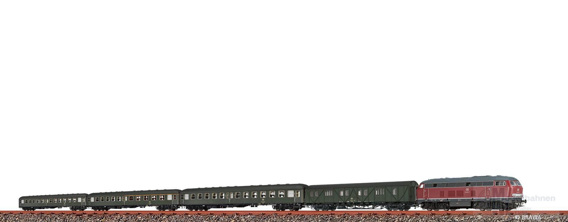 Brawa 50828 - Eilzug Set DB Ep.IV Diesellok BR 216 5.tlg. H0/GL Basic+