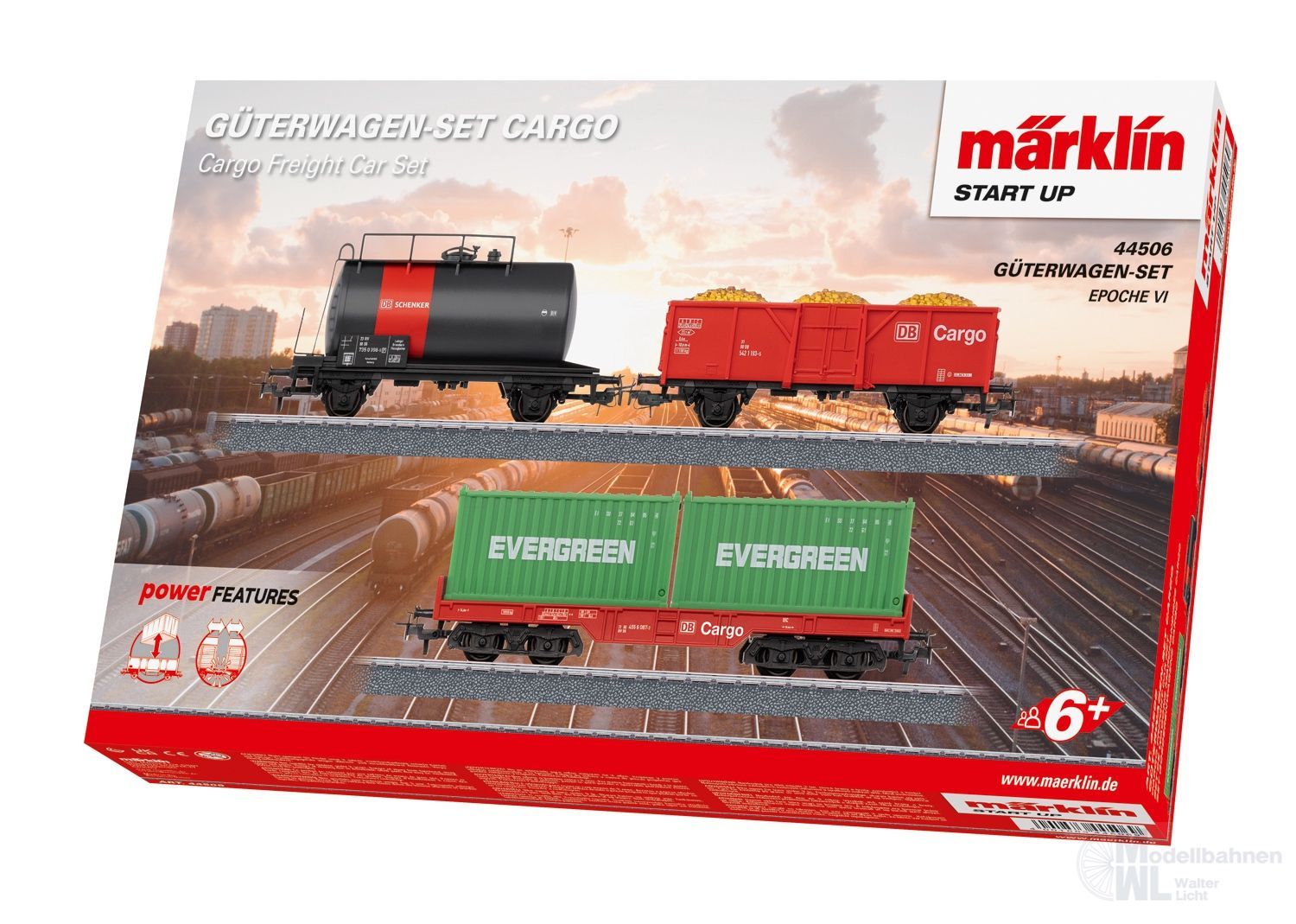 Märklin 44506 - Güterwagen-Set DB Cargo Ep.VI 3.tlg. Start up H0/WS