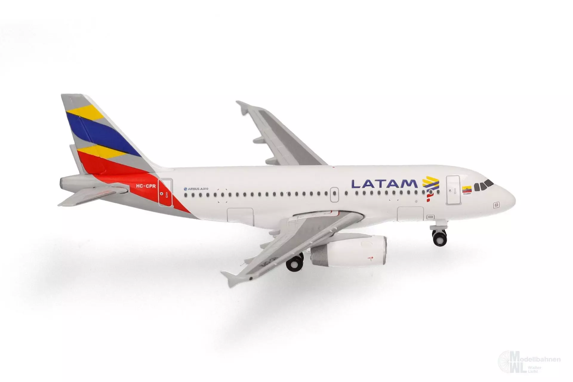 Herpa 538770 - Airbus A319 LATAM - Ecuador Flag 1:500