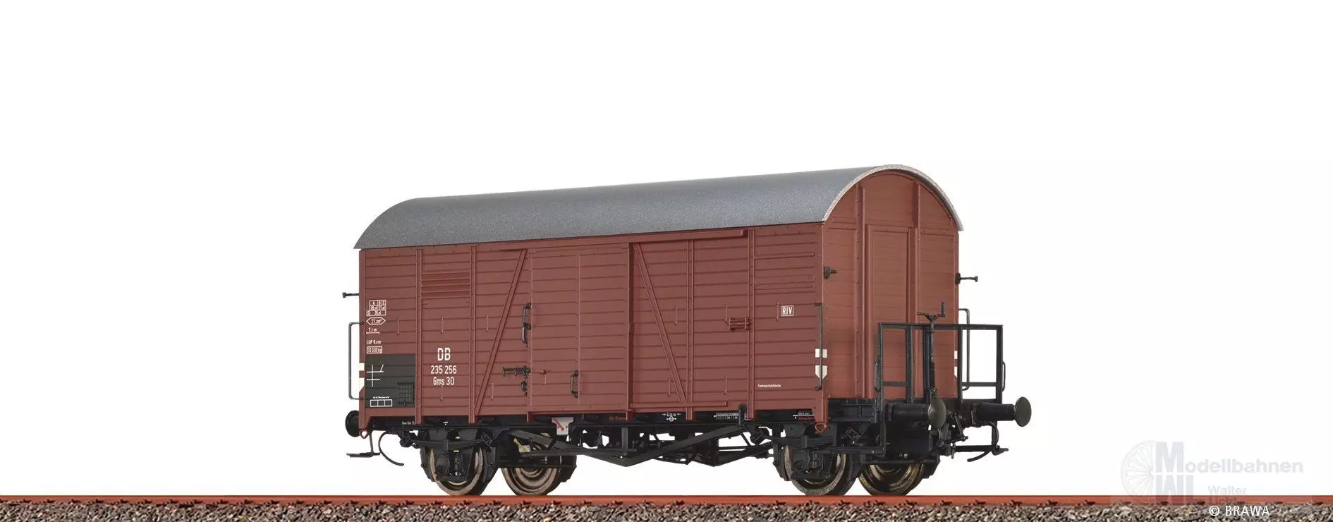 Brawa 50746 - Güterwagen ged. DB Ep.IV Gms30 235 256 H0/GL