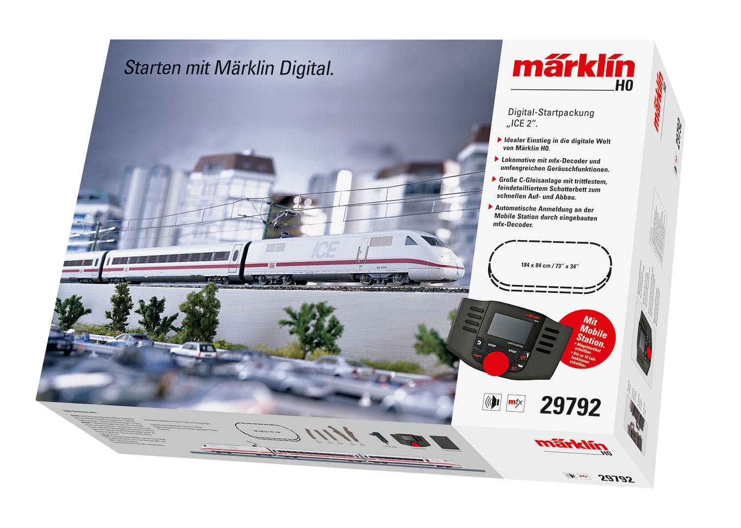 Märklin 29792 - Digital-Startpackung ICE 2 DB Ep.VI H0/WS Sound