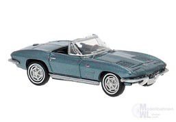 Brekina 18027 - Chevrolet Corvette C2 Cabrio türkis metallic offen H0 1:87