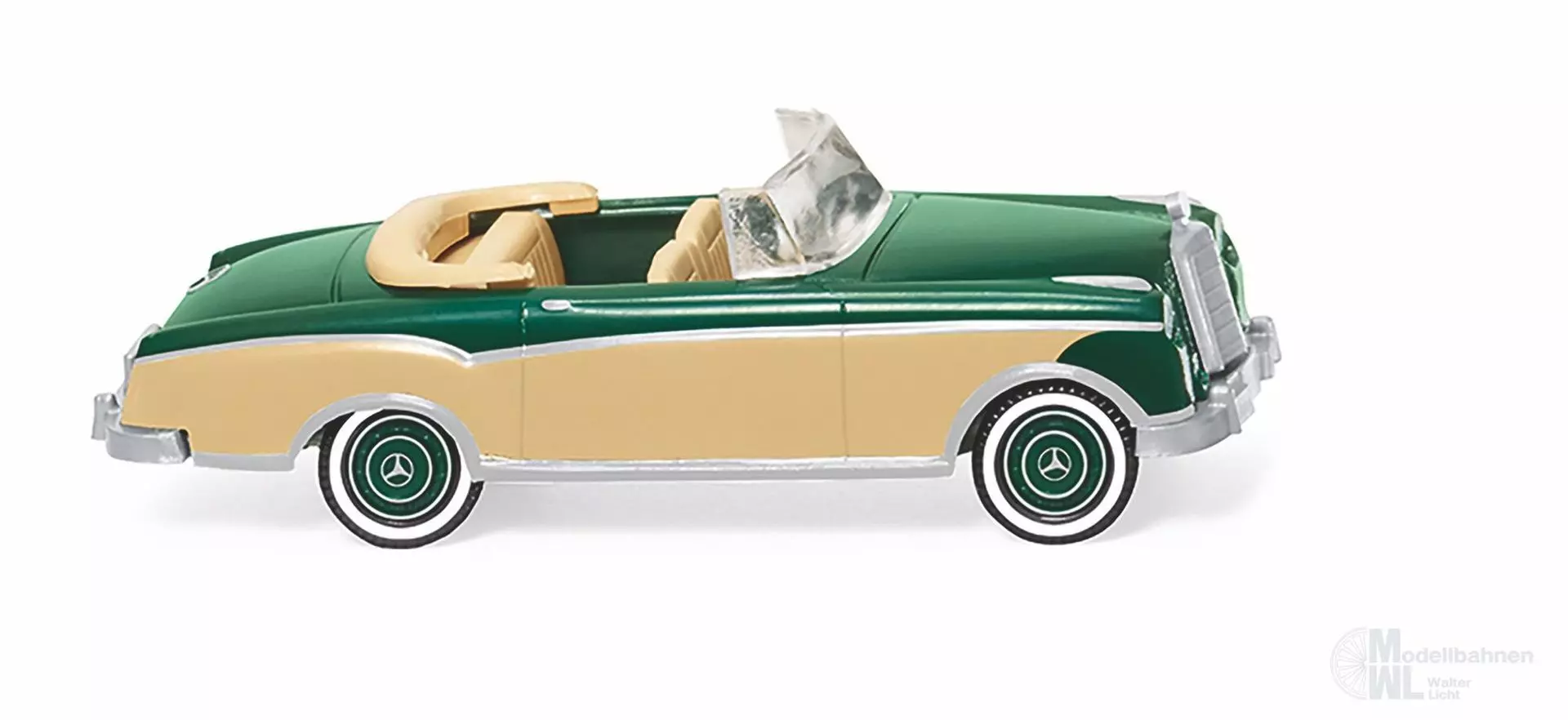 Wiking 014302 - Mercedes-Benz 220 S Cabrio - moosgrün H0 1:87
