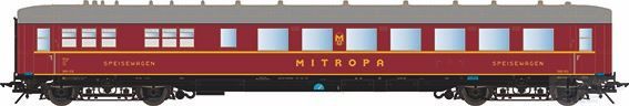 Lenz 41264-07 - Mitropa-Speisewagen DR Ep.III RAL 3003 Spur 0