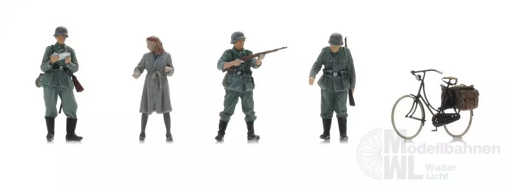 ARTITEC b.v. 5720007 - WM Checkpoint + Frau auf dem Fahrrad Fertigmodell 1:72