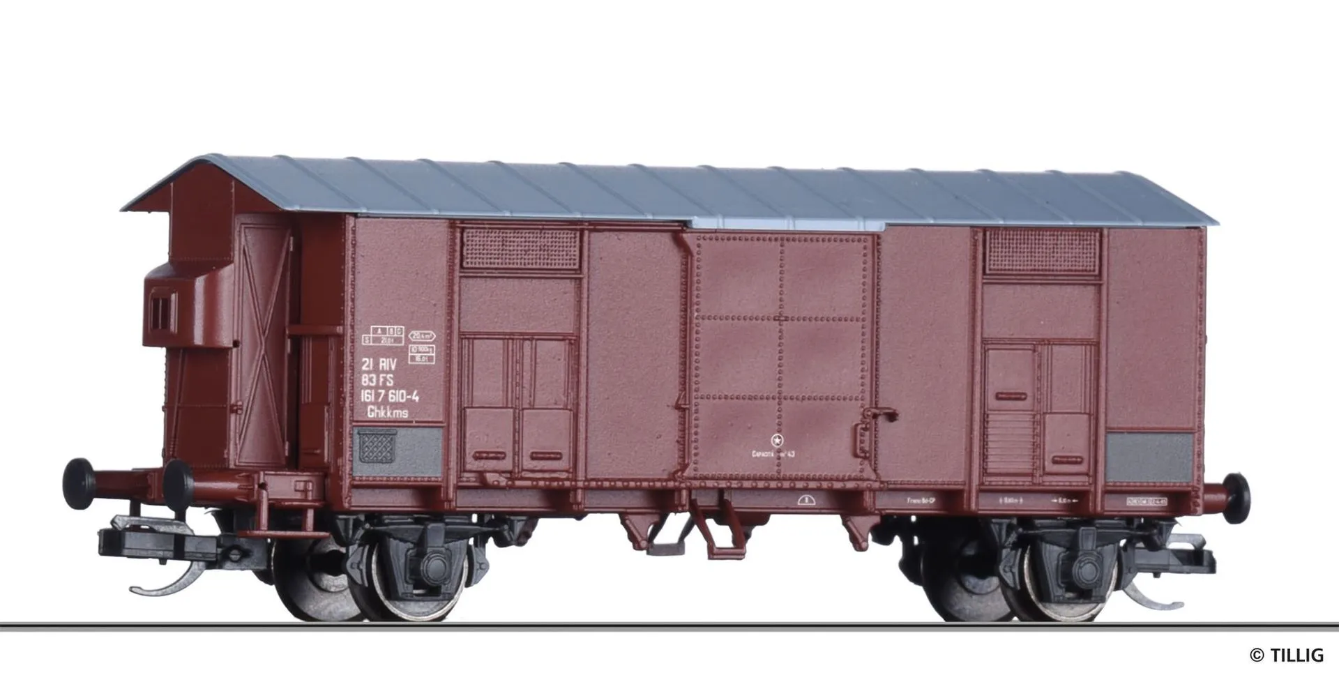 Tillig 14888 - Güterwagen gedeckt FS Ep.IV Ghkkms TT 1:120