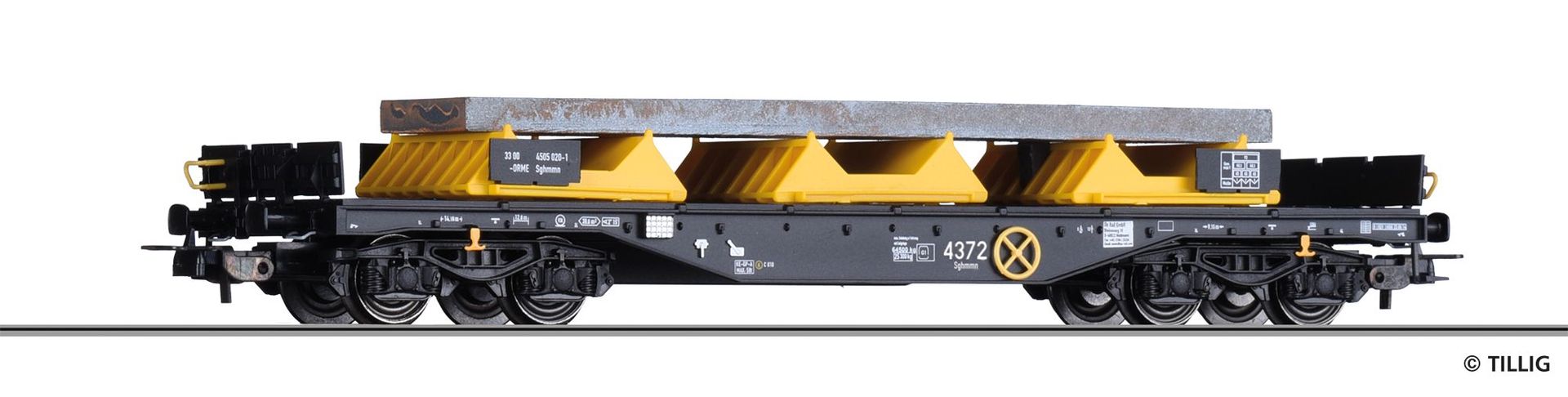 Tillig 76782 - Flachwagen On Rail GmbH Ep.VI Sgmmns 4505 H0/GL