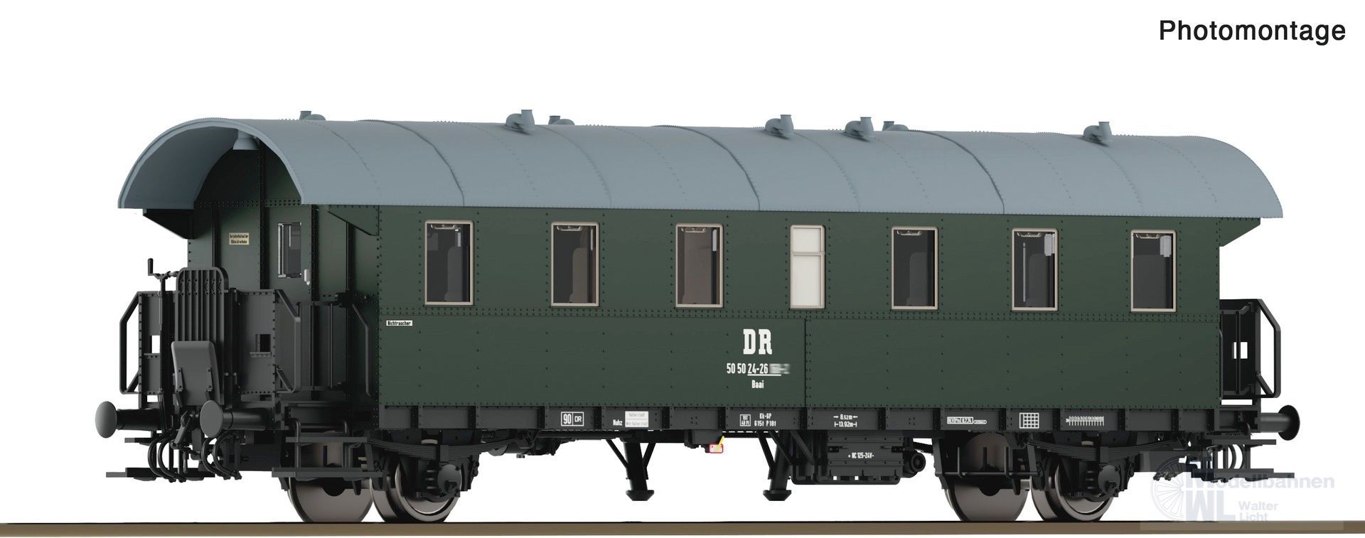 Roco 6280050 - Personenwagen Donnerbüchse DR Ep.IV 2.Kl. Bi 2. TT 1:120 Roco 6280050 - Personenwagen Donnerbüchse DR Ep.IV 2.Kl. Bi 2. TT 1:120