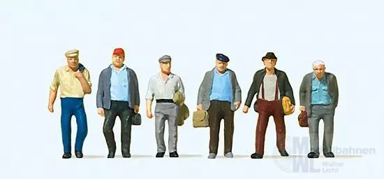 Preiser 10366 - Pendler auf dem Weg zur Bahn H0 1:87
