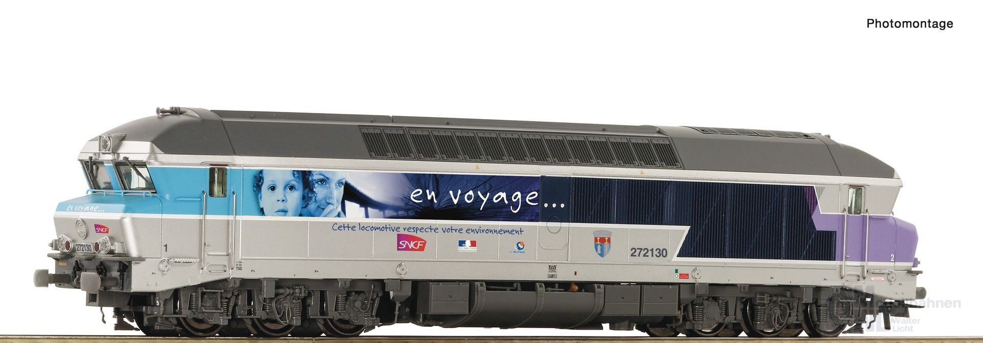 Roco 7300027 - Diesellok CC 72130 SNCF Ep.V/VI en voyage H0/GL